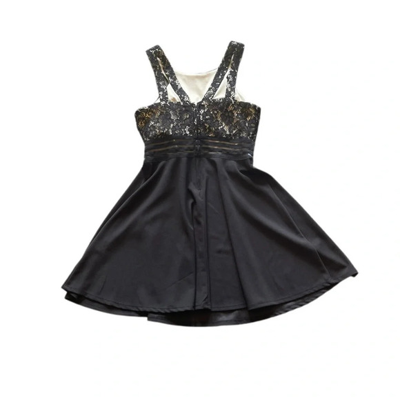 Speechless Black Lace Sleeveless Skater Formal Dress Juniors 11 - Picture 6 of 11